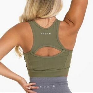 NVGTN green performance sports bra womens sz small